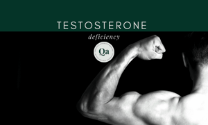 Flexing male bicep
